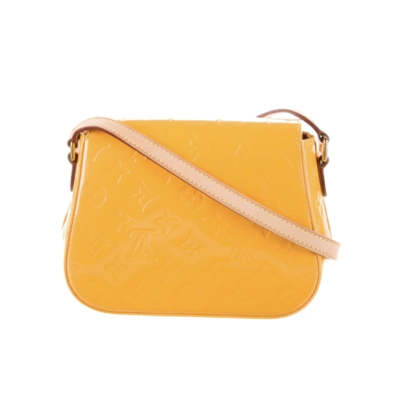💕Rare LOUIS VUITTON Monogram Vernis Bellflower PM yellow leather Cross body BAG - Picture 3 of 16